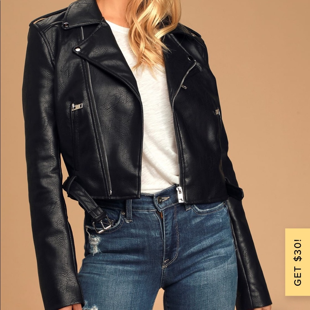 Faux leather jacket